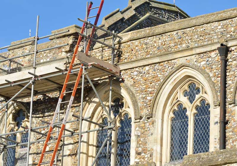 Arbeiten an Denkmalschutzgebäuden